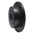 R1 04-11 Ford F-150 RWD Rear Left Drilled & Slotted Black Brake Rotor