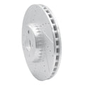 R1 15-23 Mercedes-Benz E300 Front Left Drilled & Slotted Black Brake Rotor