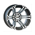 ITP Tornado 14X7 / 4x136 BP / 5+2 Offset Matte Black w/ Milled Accents Wheel