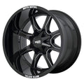 MO970 17X8 6X120/5.5 00MM GLOSS BLACK W/ MILLED SPOKE & MOTO METAL ON LIP