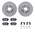 R1 04-06 ScIon xB Front Drilled & Slotted Silver Brake Rotor Set w/Optimum OE Pads and Hardware
