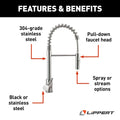 STAINLESS STEEL SPRING FAUCET (RETAIL BOX)