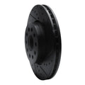R1 14-20 Cadillac CT6 Front Right Drilled & Slotted Black Brake Rotor
