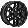16 IN REPLICA WHEEL FITS TOYOTA TACOMA TRD TY17 SATIN BLACK 16X7