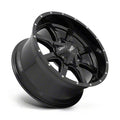 MO970 17x8 8x180.00 GLOSS BLACK W/MILLED LIP (0 mm)