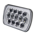 VEHICLE LED HEADLIGHT SET 5X7 INCH 17 LED - SILVER FRONT FAC
