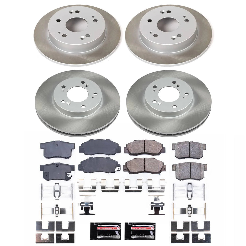 Power Stop 97-01 Honda Prelude Front and Rear Semi-Coated Rotor Kit