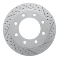 DFC 99-05 Ford F-350 Super Duty 2WD Rear Right Drilled & Slotted Geoperformance Rotor