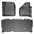 WeatherTech 08-10 Ford F250/F350/F450/F550 Front and Rear Floorliners - Black