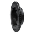 R1 12-20 Ford F-150 4WD Rear Left Drilled & Slotted Black Brake Rotor