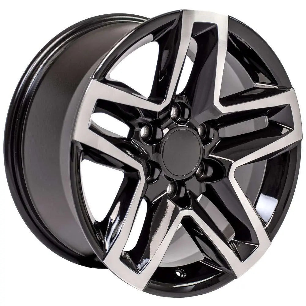 18 IN REPLICA WHEEL CV34B FITS CHEVROLET SILVERADO RIM 18X8.5 MACHINED WHEEL