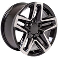 18 IN REPLICA WHEEL CV34B FITS CHEVROLET SILVERADO RIM 18X8.5 MACHINED WHEEL