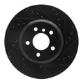 R1 13-21 BMW 428I xDrive Coupe & Convertible Rear Right Drilled & Slotted Black Brake Rotor