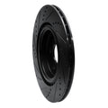 R1 2017-2020 Jaguar I-Pace Rear Right Drilled & Slotted Black Brake Rotor