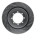 R1 Concepts Brake Rotor Drilled and Slotted Silver Fits Ford F-350