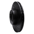 R1 12-21 BMW 440I Gran Coupe Front Right Drilled & Slotted Black Brake Rotor