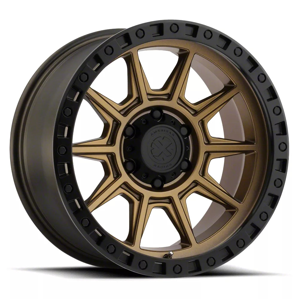 AX202 18X9 5X5.5 M-BRZ BLK LIP 00MM