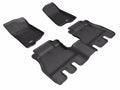 3D MAXpider 2018-2020 Jeep Wrangler JL Unlimited Kagu 1st & 2nd Row Floormats - Black