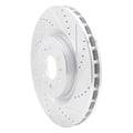 R1 04-11 Cadillac CTS Front Right Drilled & Slotted Silver Brake Rotor