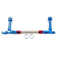 Fragola 7/8-20 Dual Inlet 4150 -6AN Fuel Line Kit Chrome