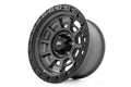 Rough Country 85 Series Wheel Simulated Beadlock Gunmetal Gray/Black 17x9 6x135 -12mm