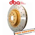 DBA 02-09 Subaru WRX STi/2017 BRZ w/Perf Pkg. 10 Hole Front Drilled & Slotted Street Series Rotor