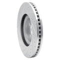 DFC 15-20 Ford Police Responder Hybrid Front Right Drilled & Slotted Silver Brake Rotor
