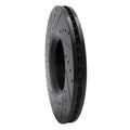 R1 05-11 Audi A6 (USA/Canada) Front Right Drilled & Slotted Black Brake Rotor