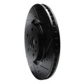 R1 08-17 Cadillac CTS Front Right Drilled & Slotted Black Brake Rotor