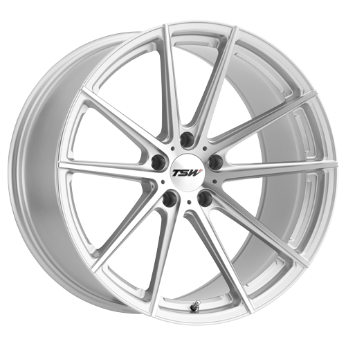 TSW Alloy Wheels silver auto part
