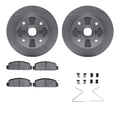 DFC 84-85 Mazda RX-7 Front Rotors with 5000 Advanced Brake Pads w/Hardware