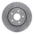 R1 05-10 Jeep Grand Cherokee Front Left Drilled & Slotted Geoperformance Rotor