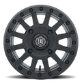ICON Compression 15x7 4x156 38mm Offset 5+2 BS 132mm Bore Satin Black Wheel
