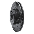 R1 00-06 BMW X5 Front Right Drilled & Slotted Black Brake Rotor