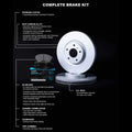 R1 Concepts Brake Rotor- Carbon Coated with Ceramic Pads Hdw Fits Porsche 911