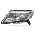LH HEADLAMP ASSY COMPOSITE HALOGEN; BLACK BEZEL; CHROME TRIM NISSAN PATHFINDER 20132016