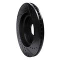 R1 18-23 Genesis G70 Front Left Drilled & Slotted Black Brake Rotor