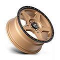 ~(29 lbs. 20X20X11)~ ALPINE 17x8 5x114.30 MATTE BRONZE W/ BLACK LIP (38 mm)