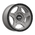 ~(29 lbs. 20X20X11)~ ALPINE 17x8 5x112.00 SATIN GRAY W/ BLACK LIP (38 mm)