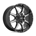 MO970 17x8 5x127.00/5x139.70 GLOSS BLACK W/MACHINED FACE (0 mm)