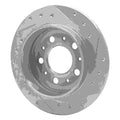 DFC 88-94 Volvo 780/740/745/960/760 Series Rear Left Drilled & Slotted Silver Brake Rotor