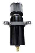 Moroso Single Inlet -12AN Billet Breather Tank Catch Can - Black