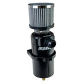 Moroso Single Inlet -12AN Billet Breather Tank Catch Can - Black