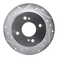 DFC 82-88 Nissan 200SX Rear Left Drilled & Slotted Silver Brake Rotor