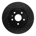 R1 19-25 Buick Envision Front Right Drilled & Slotted Black Brake Rotor