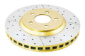 DBA 05-14 Ford Mustang GT Front Street Series Drilled & Slotted Rotor w/Gold Hat