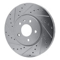 R1 14-19 Buick CASCADA Front Left Drilled & Slotted Silver Brake Rotor