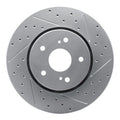 R1 10-13 Suzuki Kizashi Front Right Drilled & Slotted Geo-Carbon Rotor