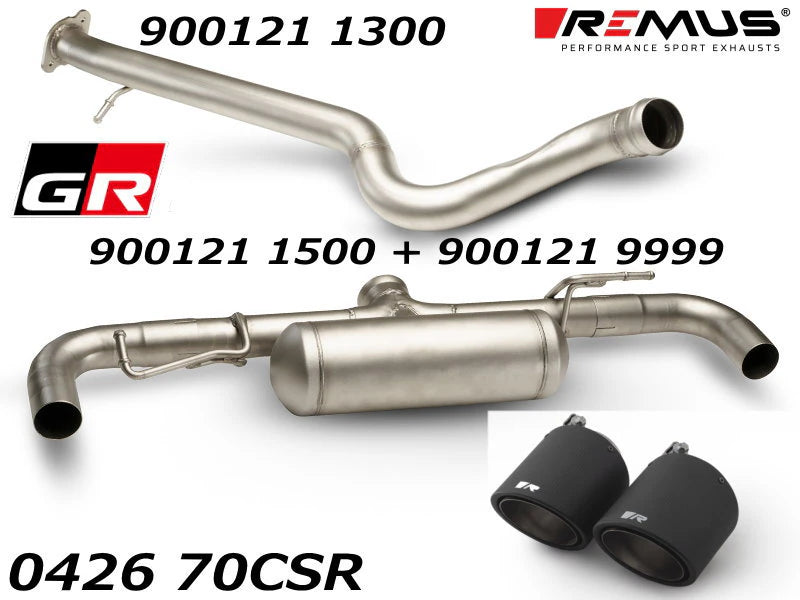 Remus 2020+ Toyota Yaris GR/4WD/TypeXPA1G Outlet Tubes - 60mm (Set of 2)