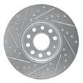 R1 87-88 Ford Thunderbird Front Right Drilled & Slotted Silver Brake Rotor